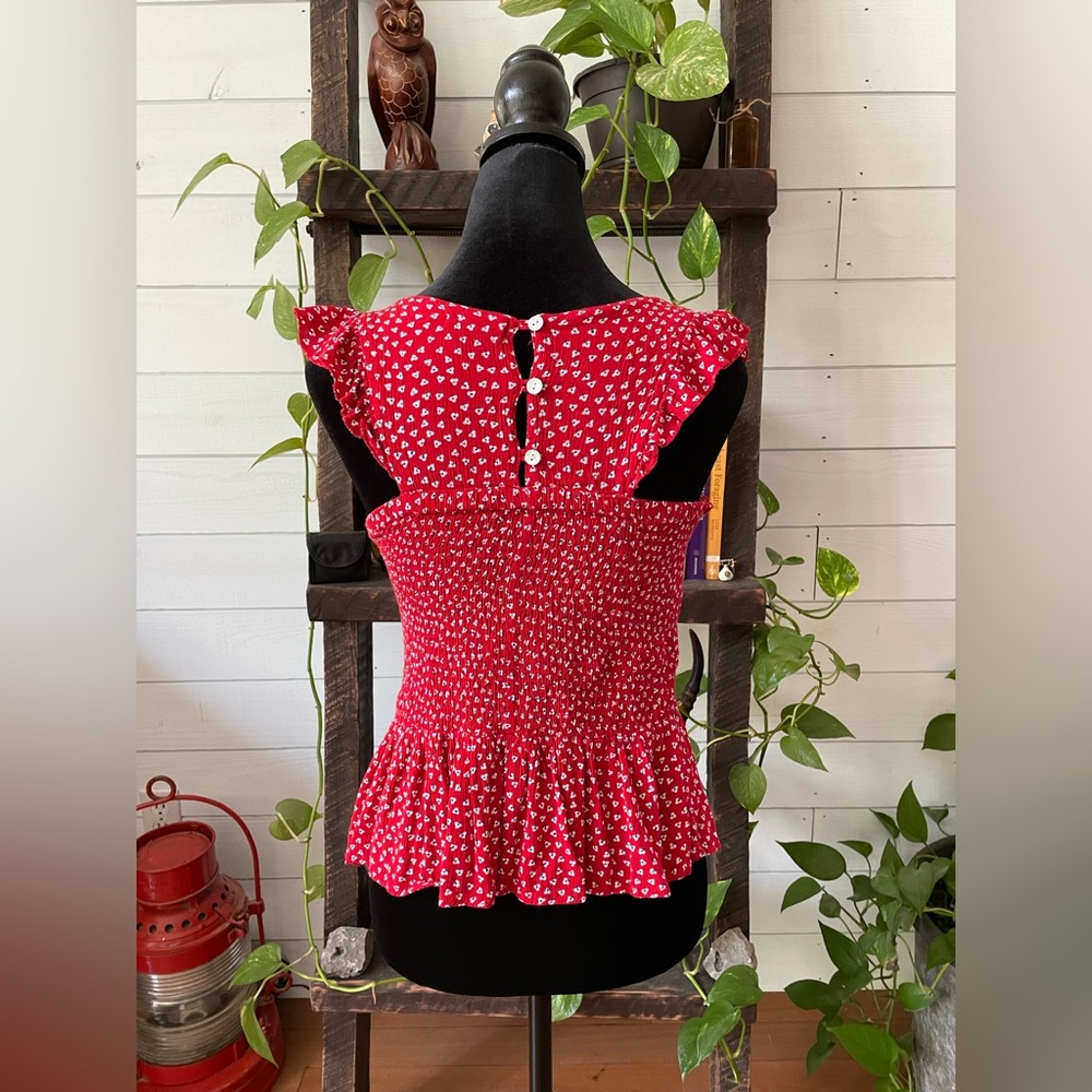 Sim & Sam: Red Cropped Top - Picture 15 of 17